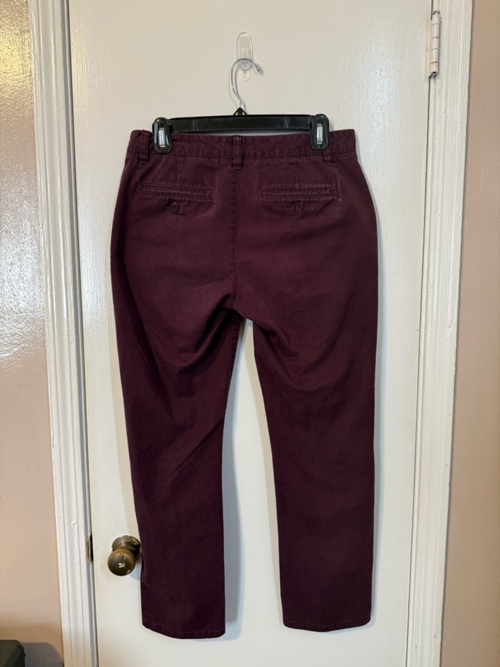 Men’s Bonobos Tailored Fit Burgundy Chinos Size 29x30 - Picture 2 of 4